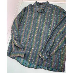 Jhane Barnes Multicolor Casual Button Down Shirt